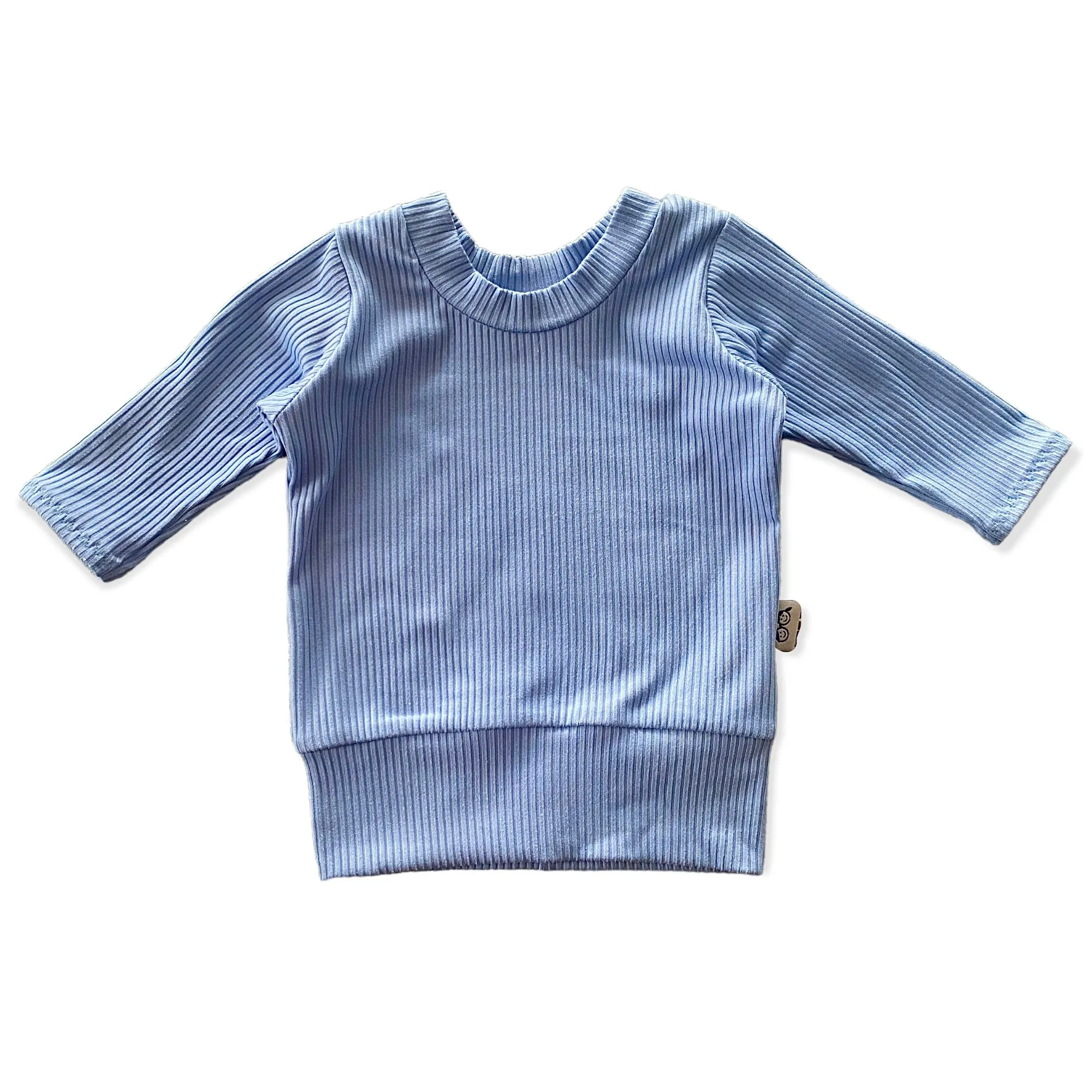 Blue Ribbed Lounge Top