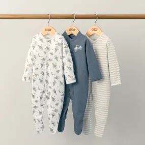 Blue Universe Sleepsuits (3 Pack)