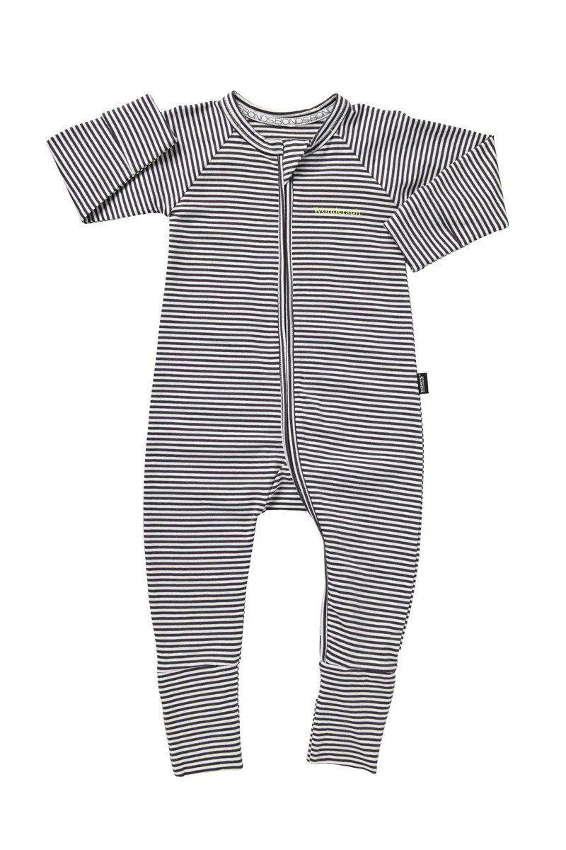 Bonds 2 Way Zip Wondersuit - Absolute Steel & White Stripe