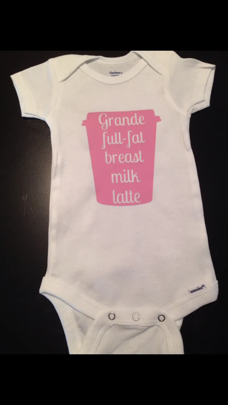 Breast Milk Latte Baby Onesie, Baby Shower Gift, Breastfeeding