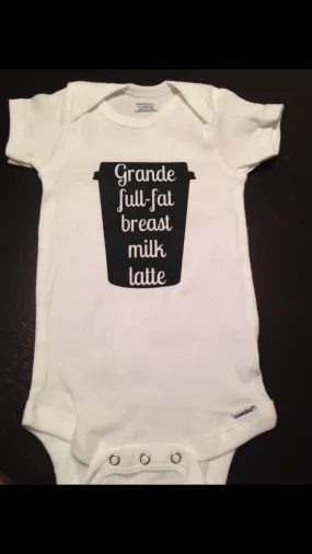 Breast Milk Latte Baby Onesie, Baby Shower Gift, Breastfeeding
