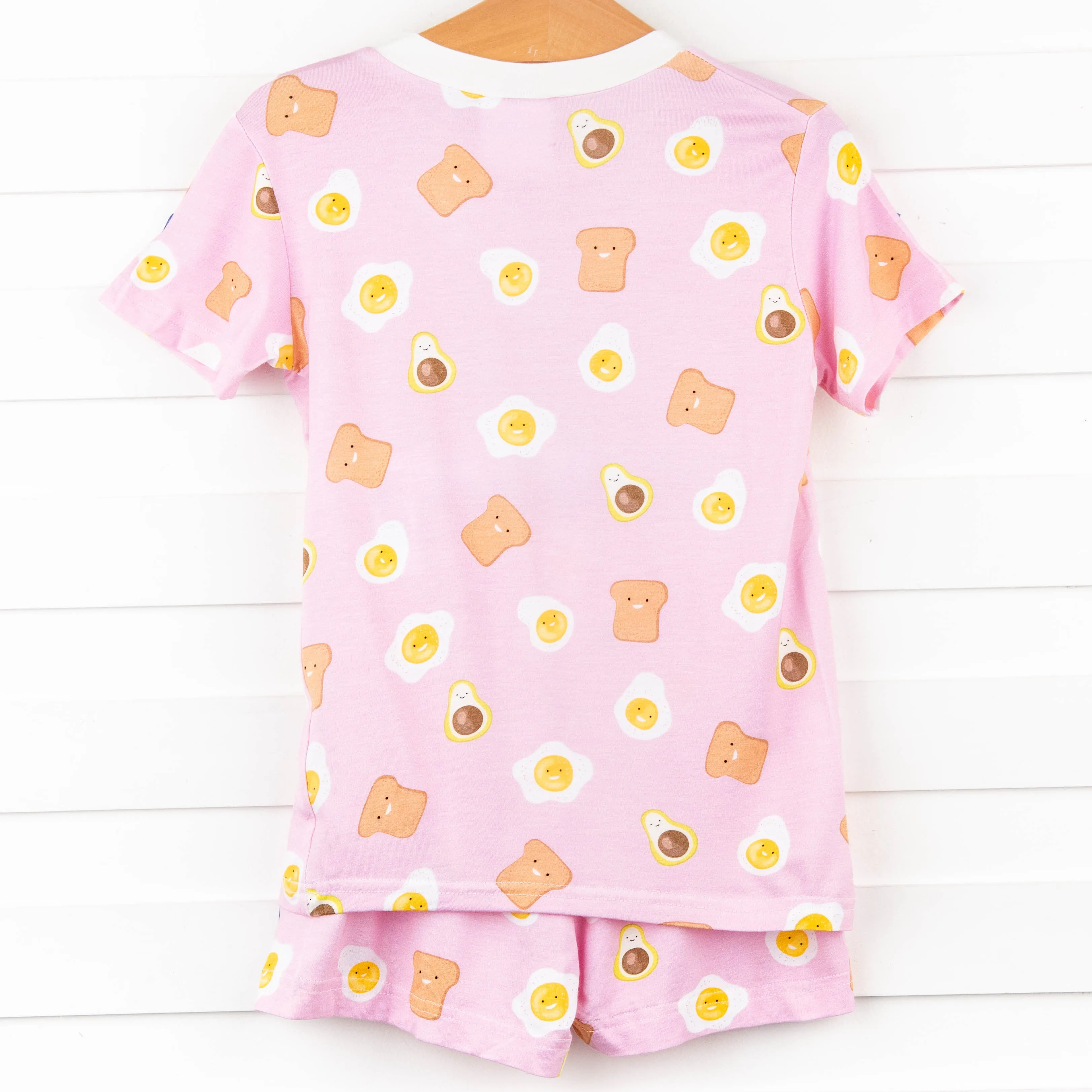 Brunch Club Bamboo Pajama Short Set, Pink