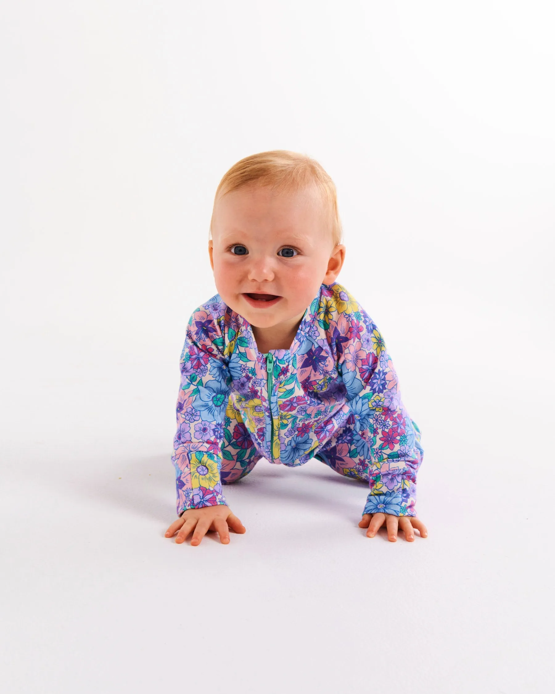Bunch Of Fun Organic Long Sleeve Zip Romper