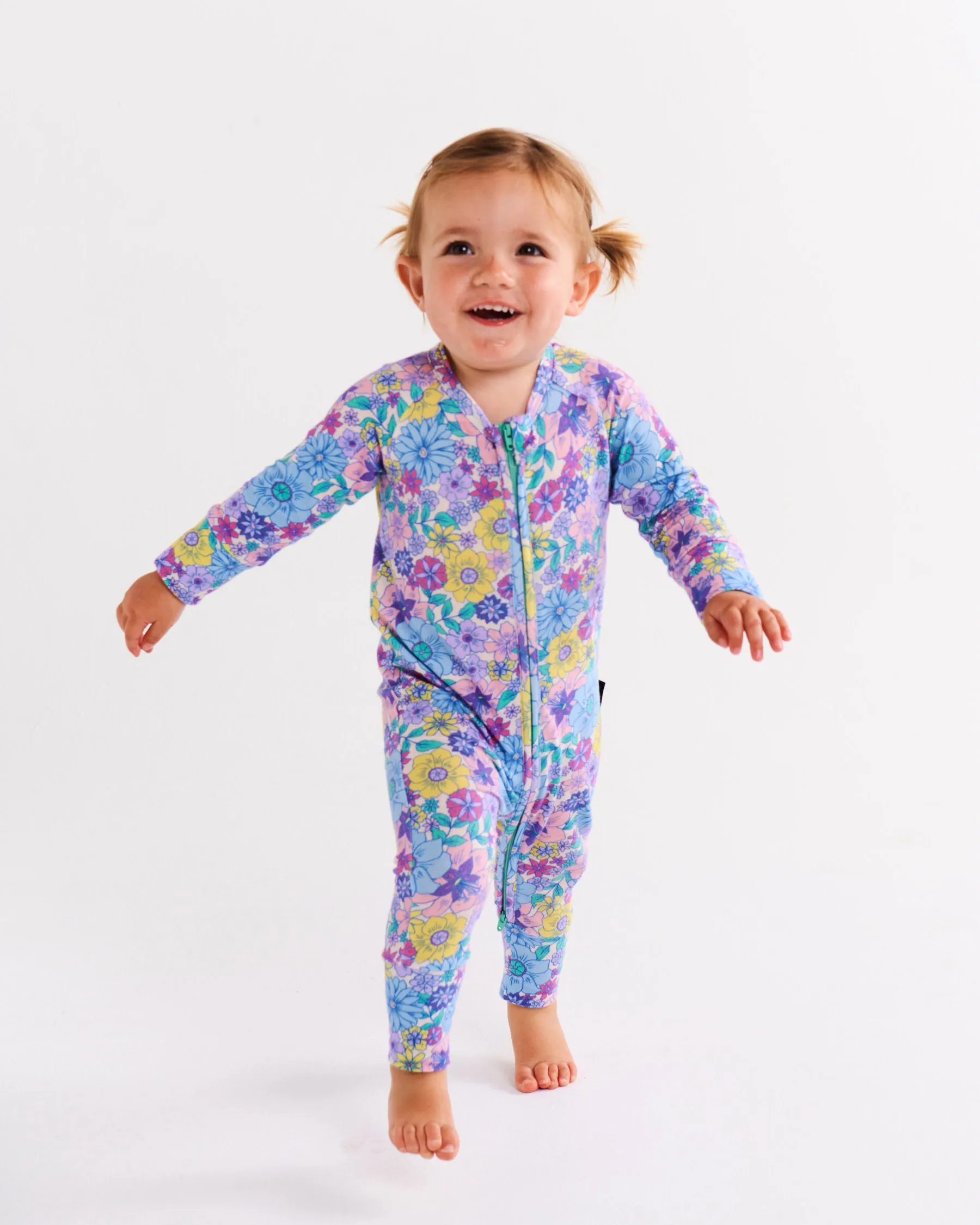 Bunch Of Fun Organic Long Sleeve Zip Romper