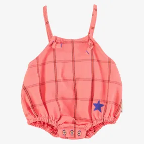 Checked Romper - Pink