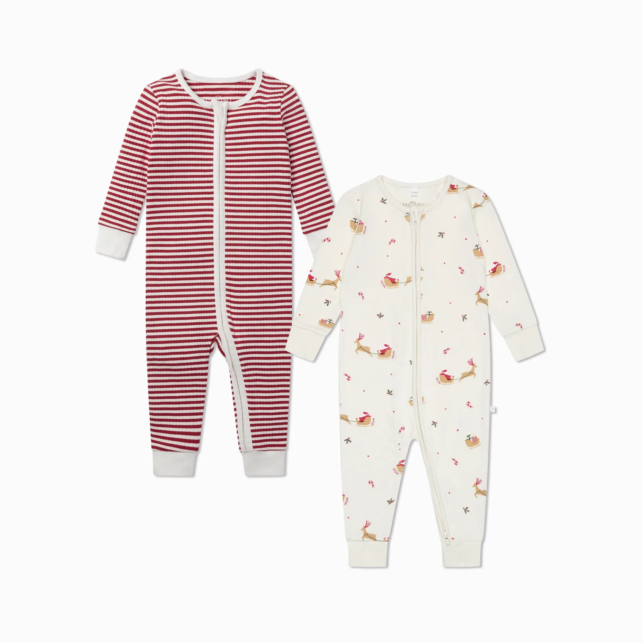 Christmas Clever Zip Sleepsuit 2 Pack