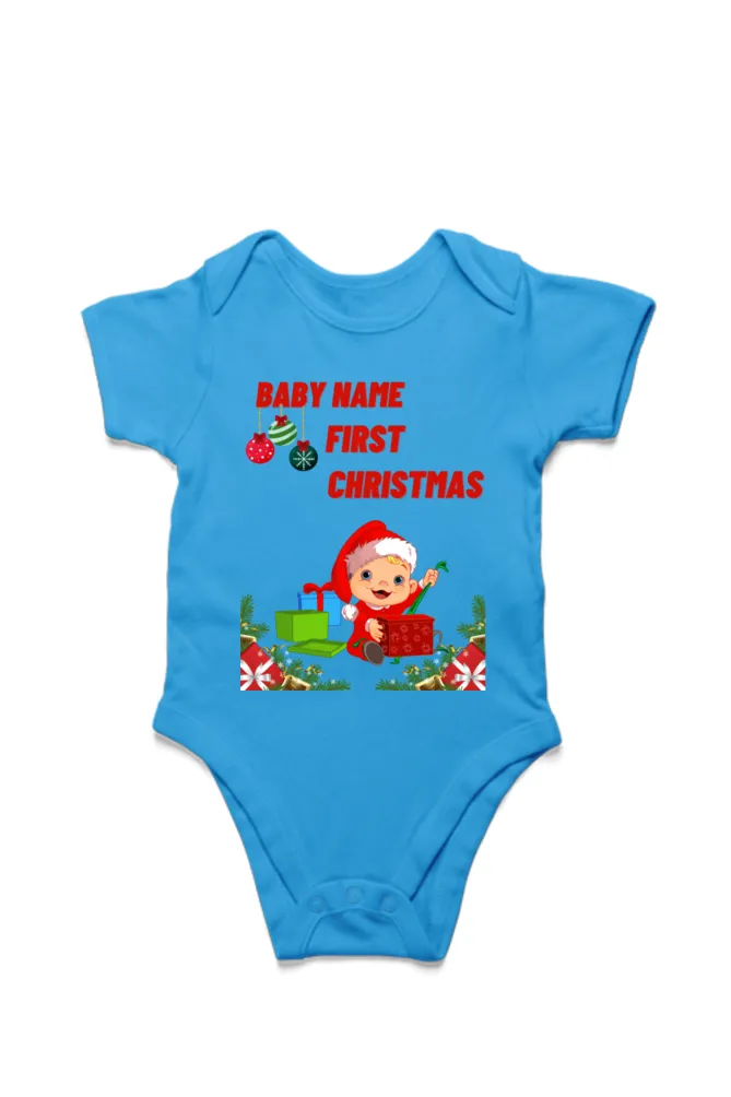 Christmas Special : Customised Baby Rompers For Your Baby's First Christmas With Your Baby Name