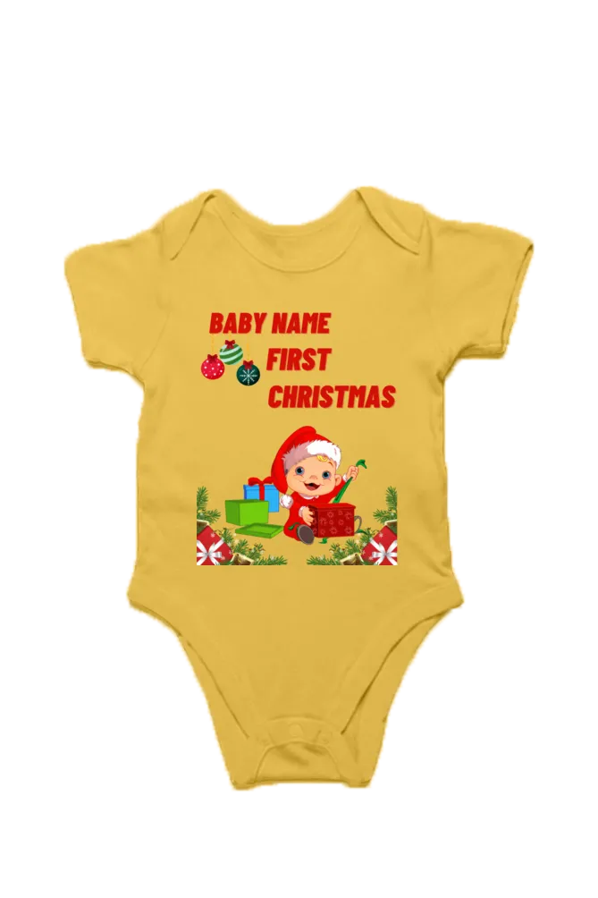Christmas Special : Customised Baby Rompers For Your Baby's First Christmas With Your Baby Name