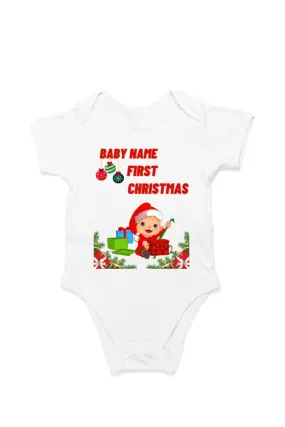 Christmas Special : Customised Baby Rompers For Your Baby's First Christmas With Your Baby Name