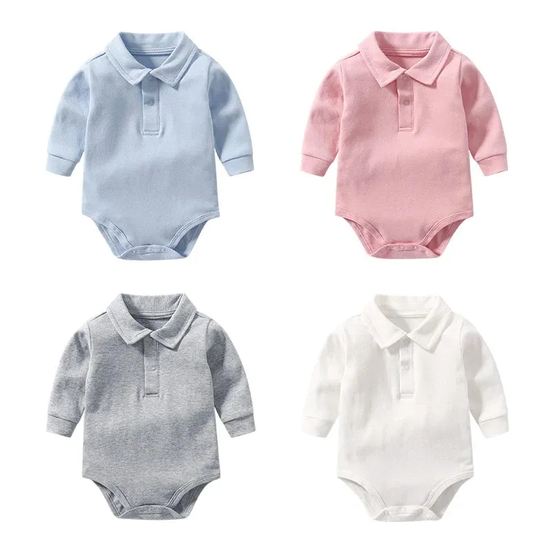 Collared baby Rompers
