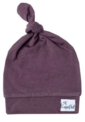 Copper Pearl Plum Top Knot Hat