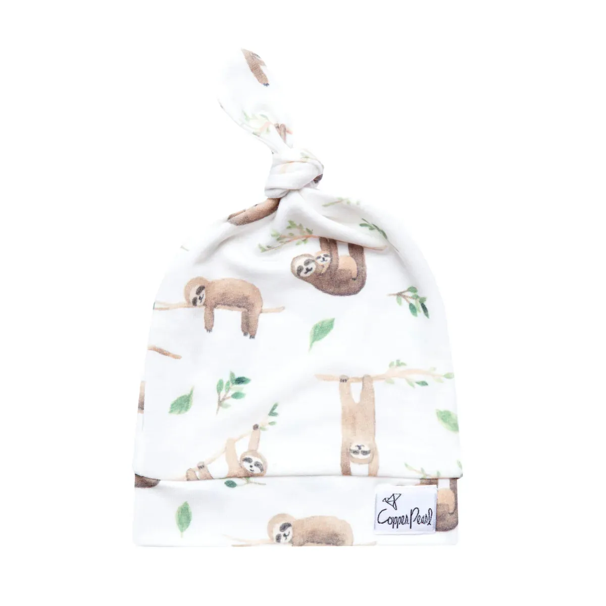 Copper Pearl Top Knot Hat - Noah Sloth