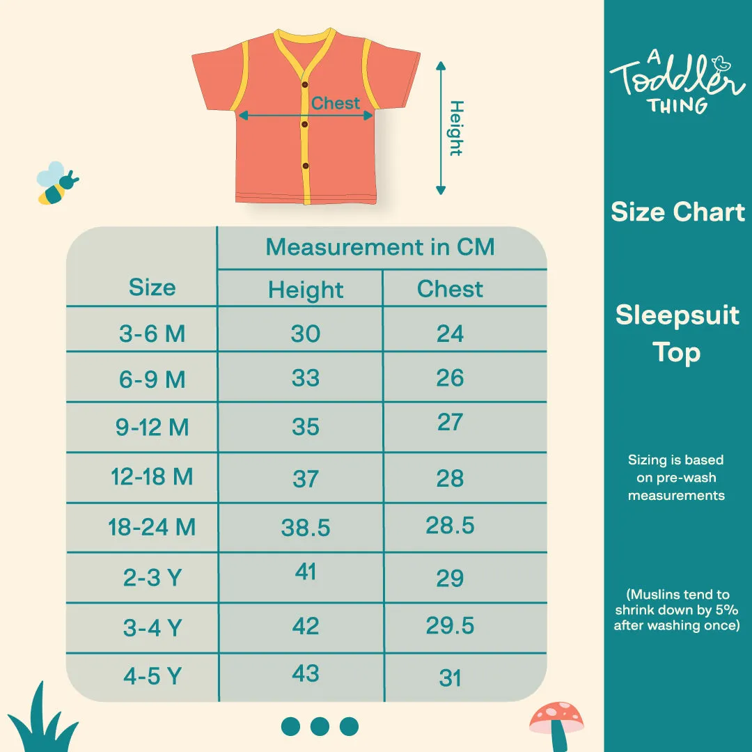 Count Down - Muslin Sleep Suit for babies and kids (Unisex)