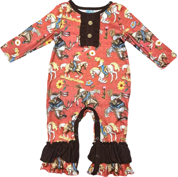 Cowgirl Thing Long Sleeve Romper Baby (0M-2T)