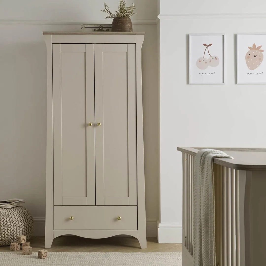 CuddleCo Clara 2-Door Double Wardrobe - Cashmere