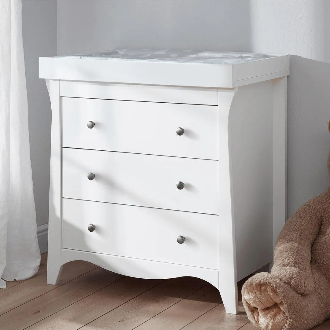 CuddleCo Clara 3-Drawer Dresser   Changer - White