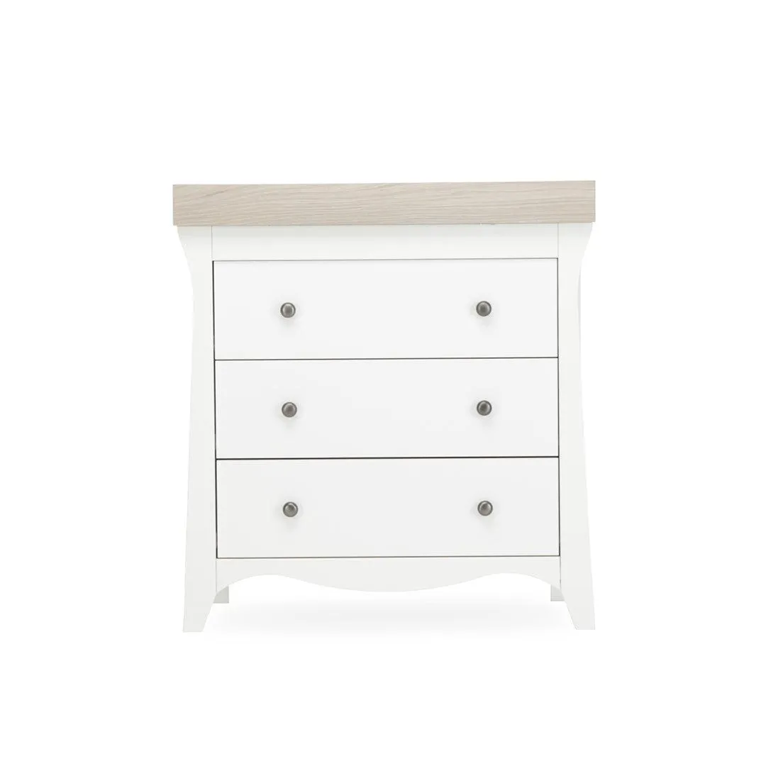 CuddleCo Clara 3-Drawer Dresser   Changer - White/Ash