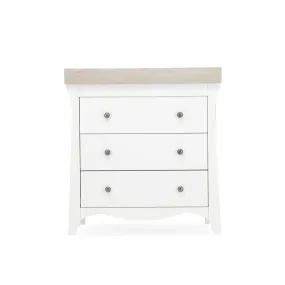 CuddleCo Clara 3-Drawer Dresser   Changer - White/Ash