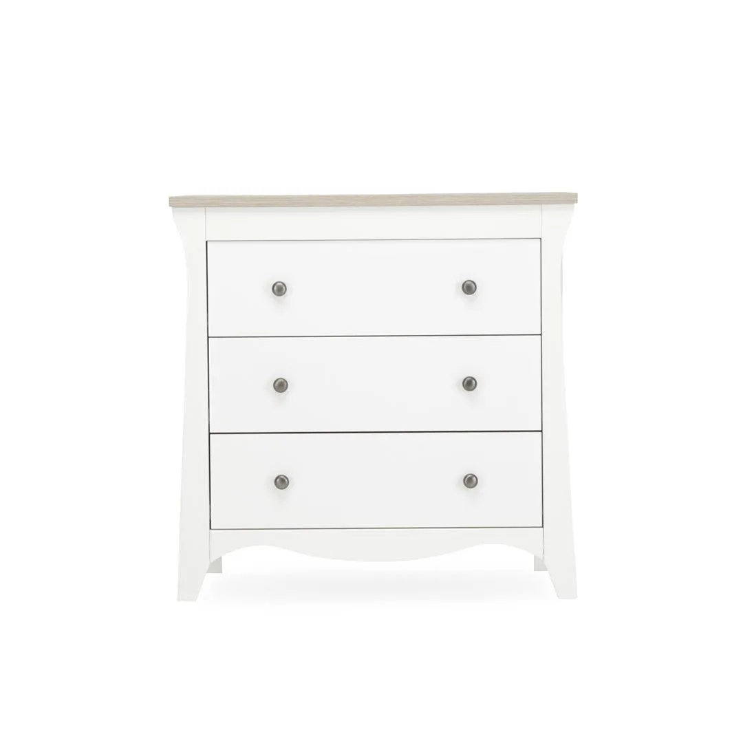CuddleCo Clara 3-Drawer Dresser   Changer - White/Ash