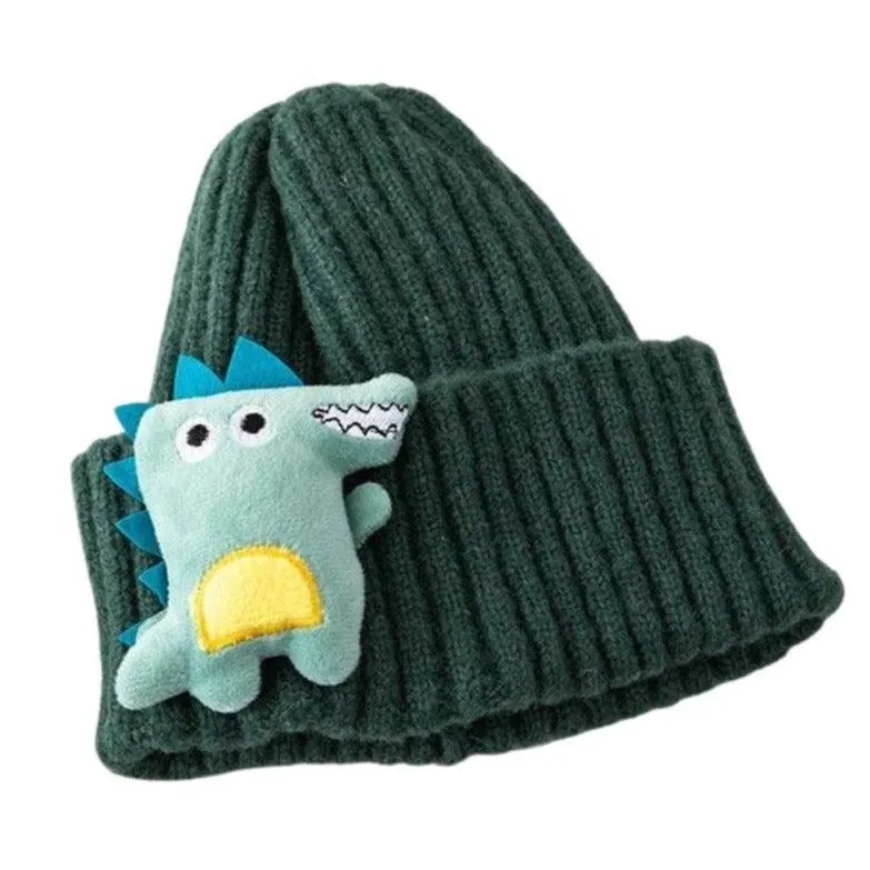 Cute Dinosaur Knitted Baby Hat Cartoon Warm Kids Girl Boy Beanie Autumn Winter Children Toddler Cap Bonnet Enfant Unisex Monster