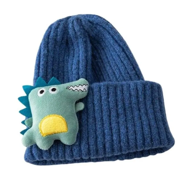 Cute Dinosaur Knitted Baby Hat Cartoon Warm Kids Girl Boy Beanie Autumn Winter Children Toddler Cap Bonnet Enfant Unisex Monster