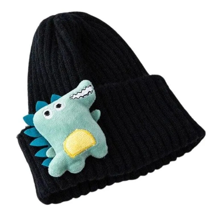 Cute Dinosaur Knitted Baby Hat Cartoon Warm Kids Girl Boy Beanie Autumn Winter Children Toddler Cap Bonnet Enfant Unisex Monster