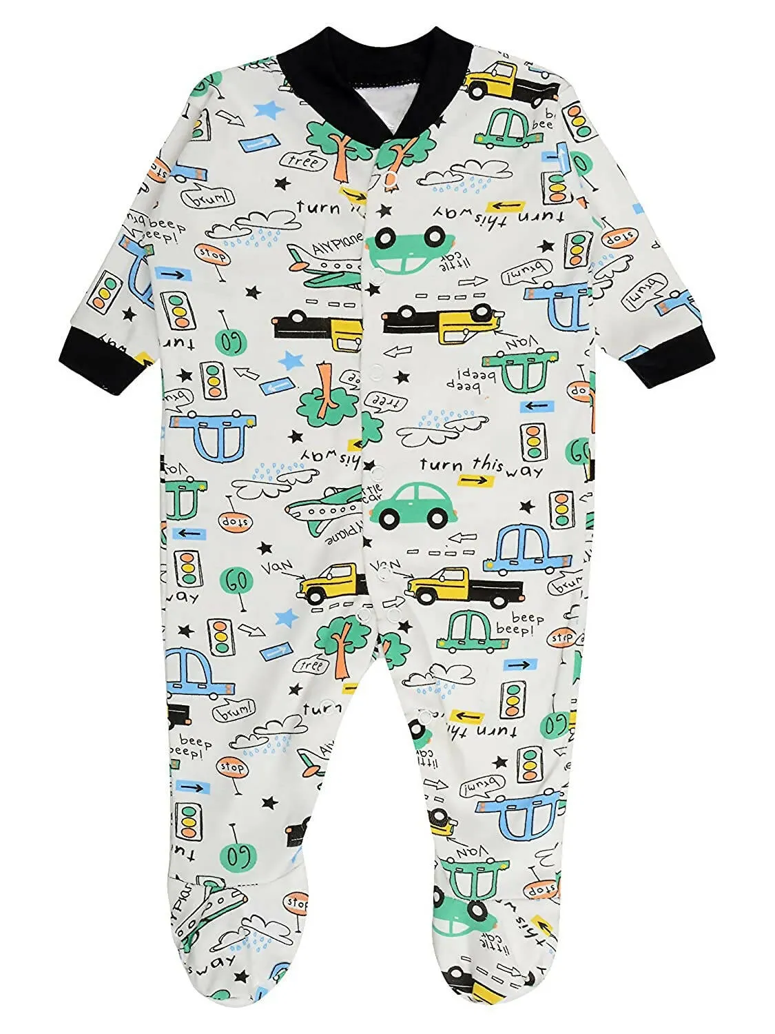 Daddy - G Rompers/Sleepsuits/Jumpsuit /Night Suits for New Born Babies - Black