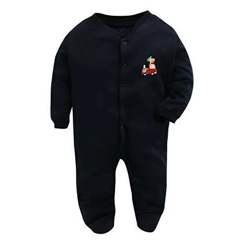 Daddy - G Rompers/Sleepsuits/Jumpsuit /Night Suits for New Born Babies - Black