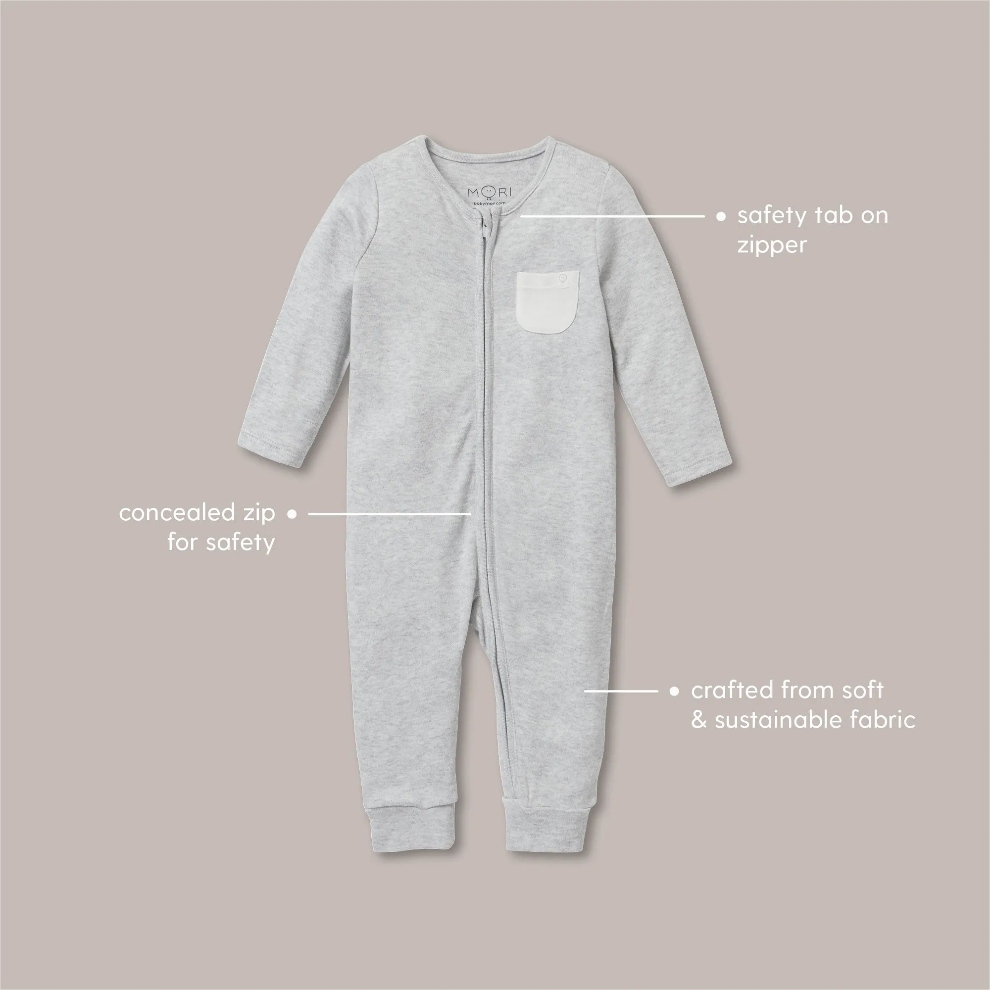 Dino Zip-Up Sleepsuit