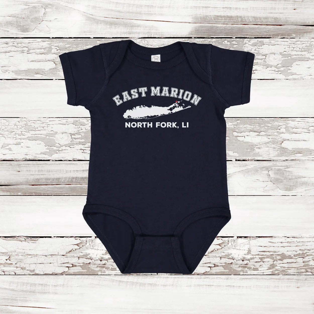 East Marion North Fork LI Baby Onesie | Classic Colors
