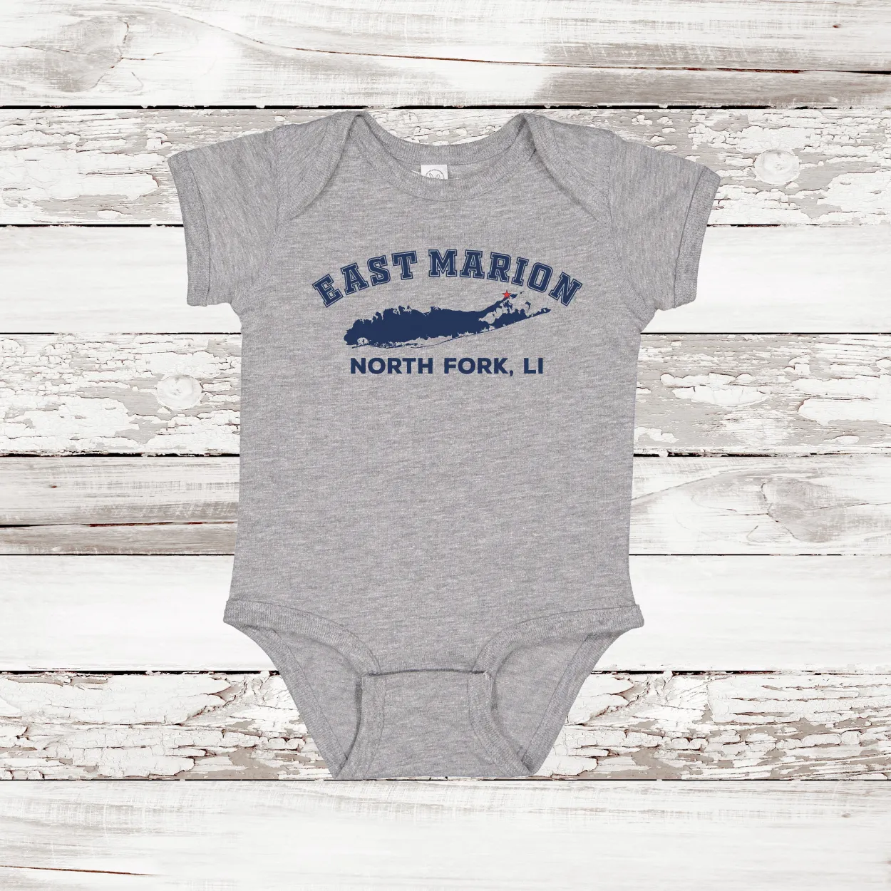 East Marion North Fork LI Baby Onesie | Classic Colors