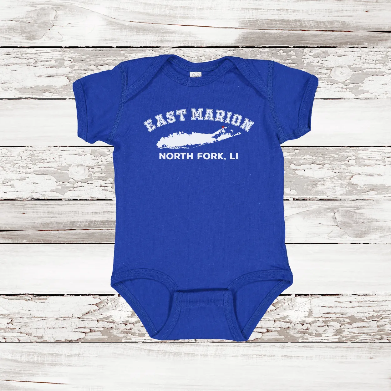 East Marion North Fork LI Baby Onesie | Classic Colors