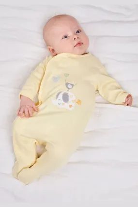 Elephant Cotton Sleepsuit
