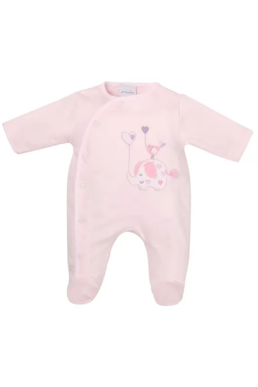 Elephant Cotton Sleepsuit