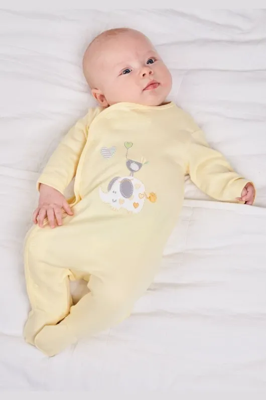 Elephant Cotton Sleepsuit