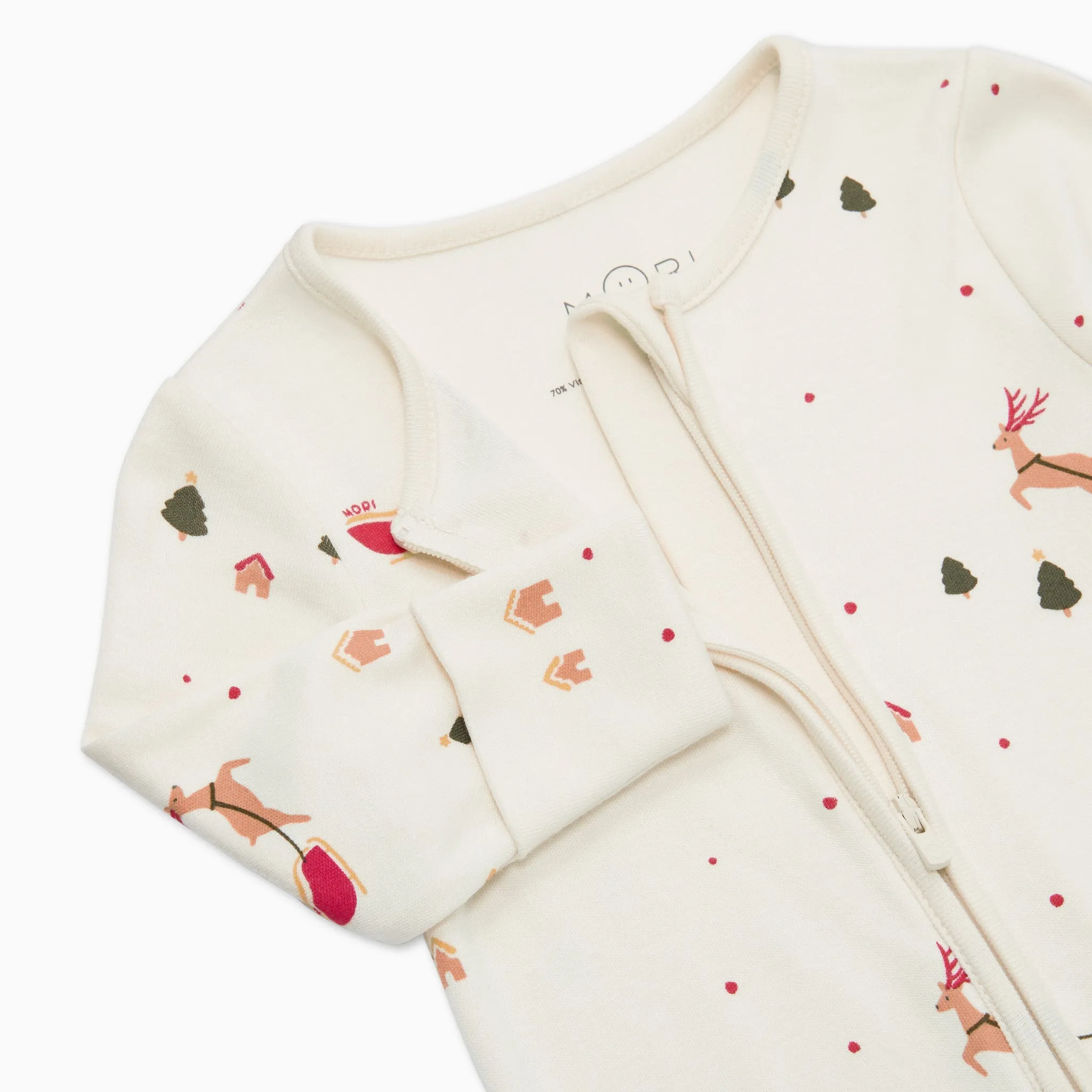 Festive Print Clever Zip Sleepsuit