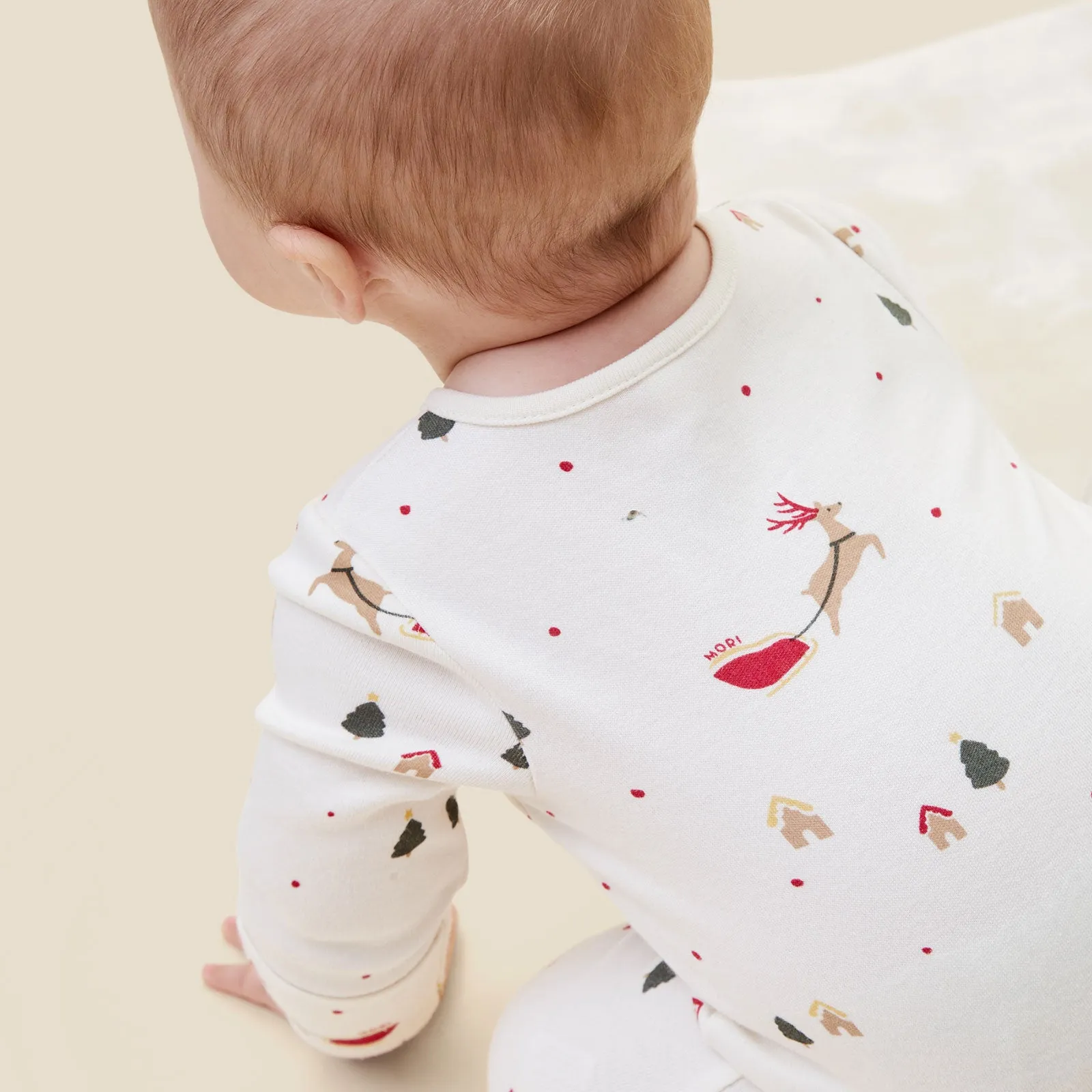 Festive Print Clever Zip Sleepsuit