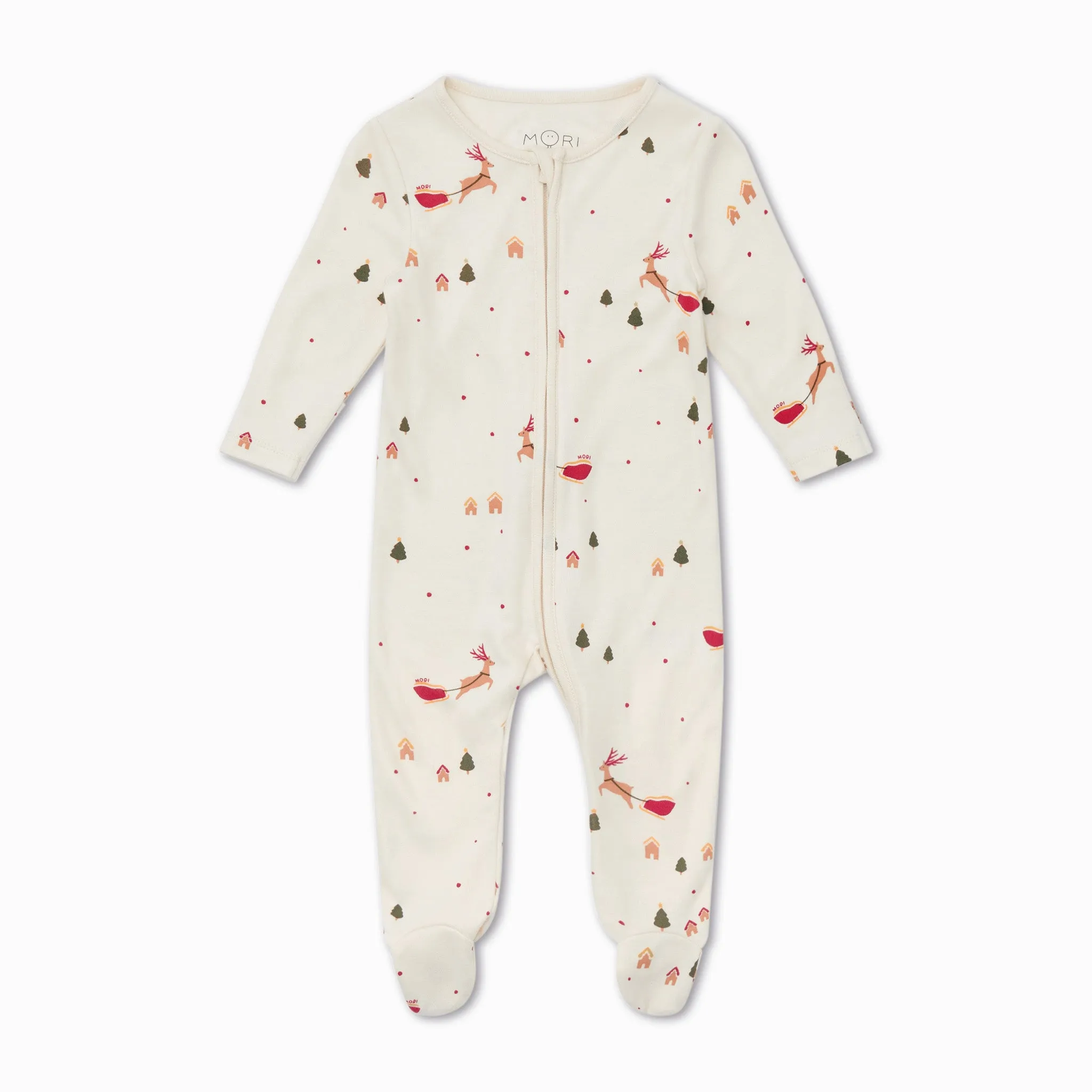 Festive Print Clever Zip Sleepsuit