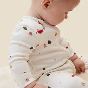 Festive Print Clever Zip Sleepsuit