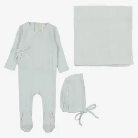 Fine Pointelle Take Me Home Set - Sky Blue
