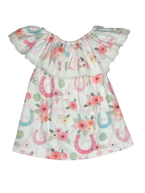 Floral Horseshoe Lace Shirt (2T-5T)
