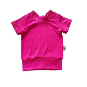 Fuchsia Ribbed Summer Lounge Top