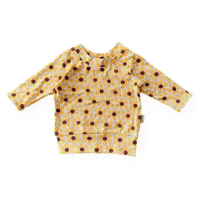 Funky Florals in Mustard Lounge Top