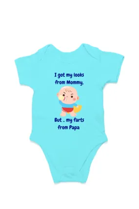 Funny Baby Boy Rompers - Mommy’s Looks, Daddy’s Farts – A Perfect Combo!