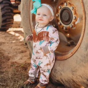 Gettin' Western Long Sleeve Romper Baby (0M-2T)