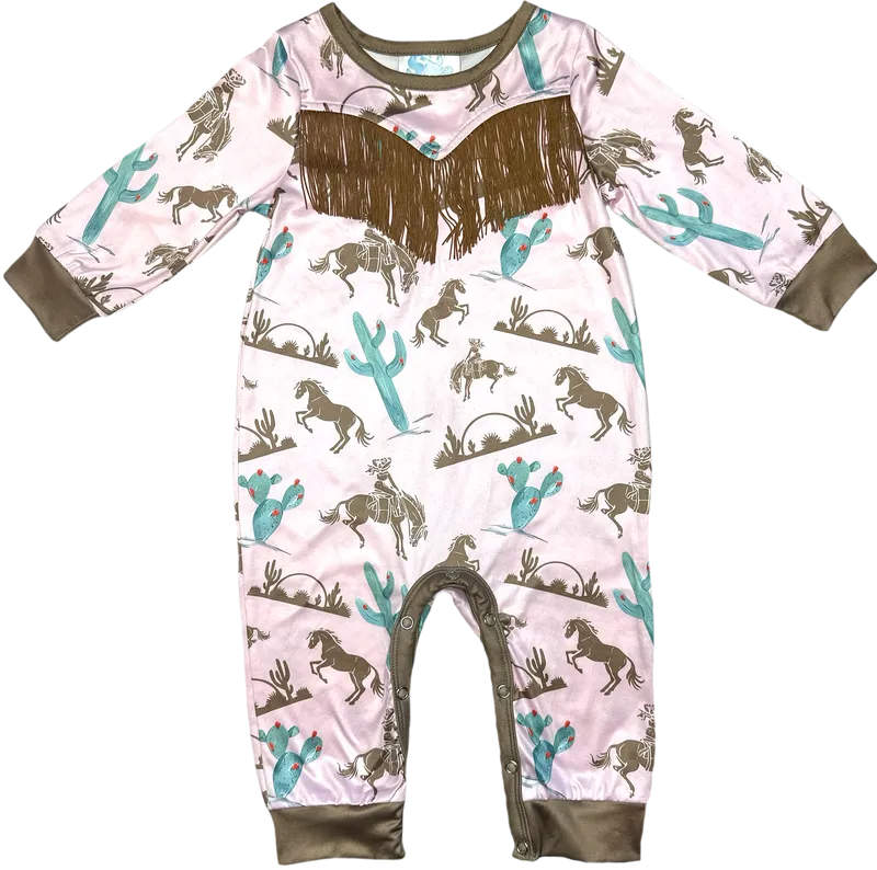 Gettin' Western Long Sleeve Romper Baby (0M-2T)