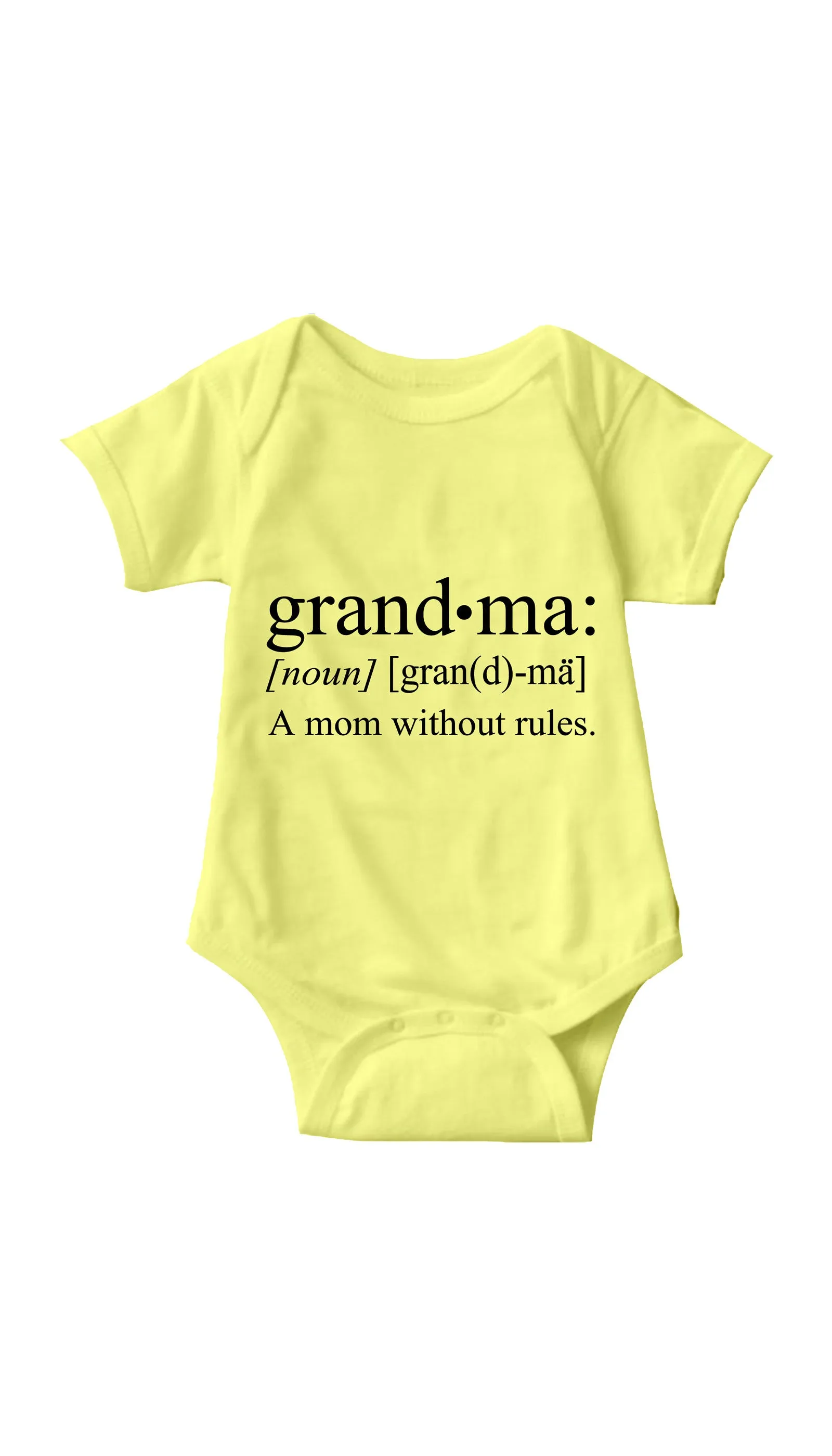 Grandma A Mom Without Rules Funny Infant Onesie