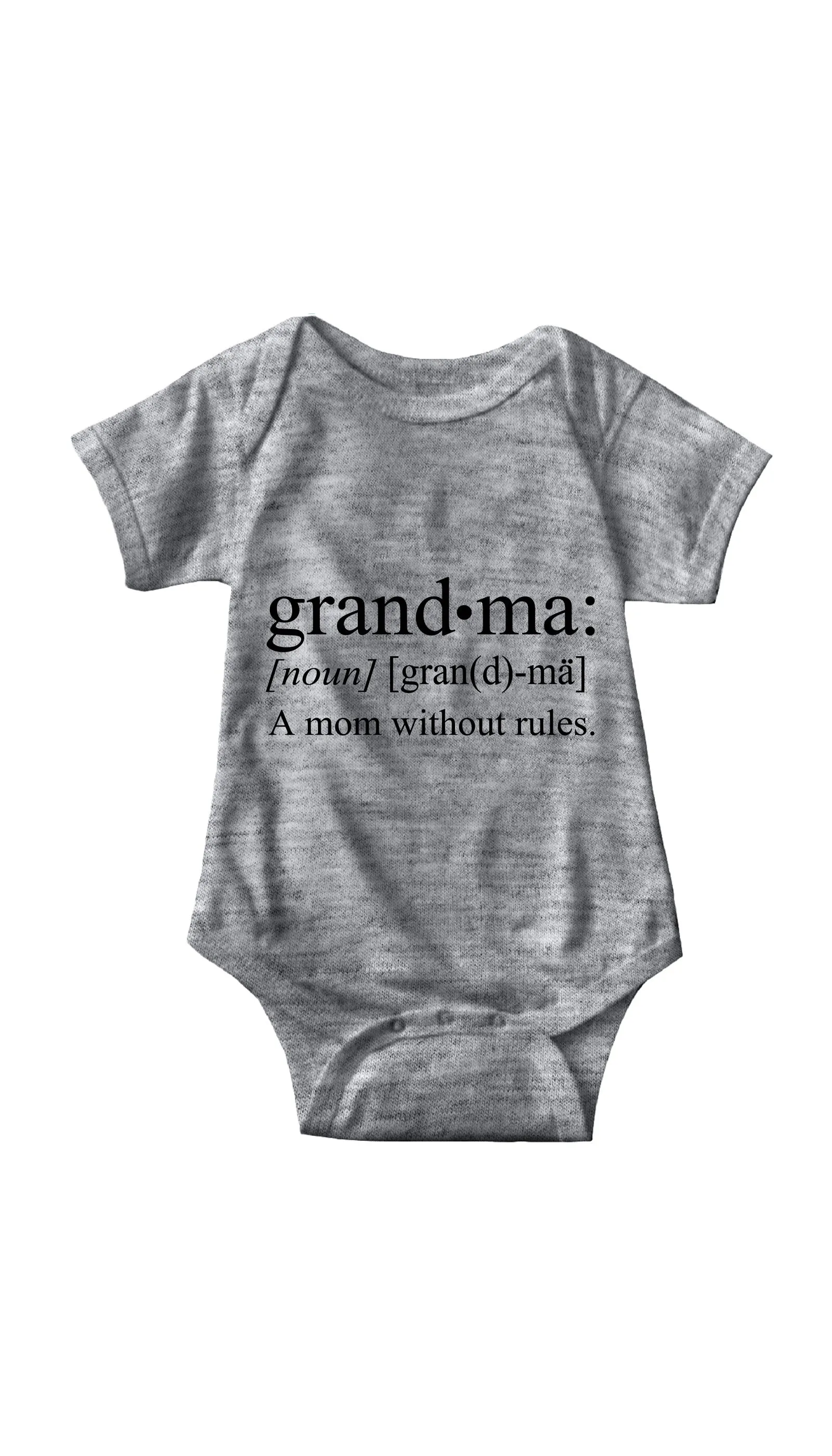 Grandma A Mom Without Rules Funny Infant Onesie