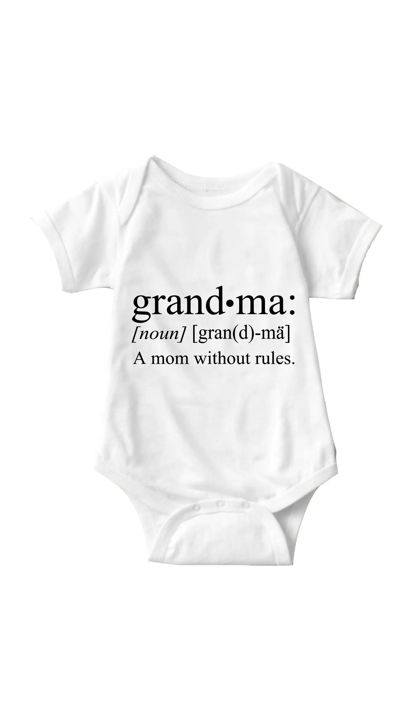 Grandma A Mom Without Rules Funny Infant Onesie