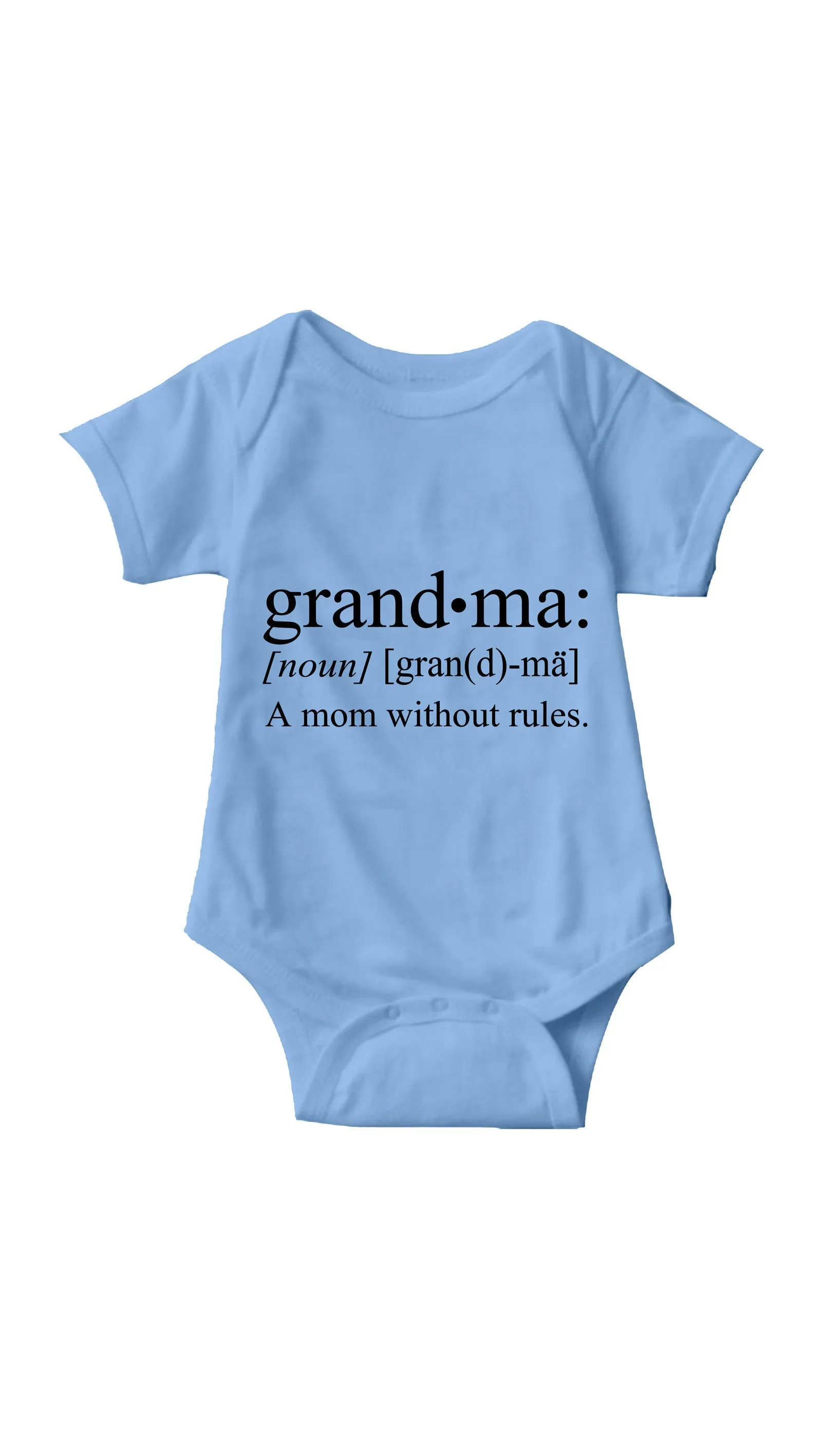 Grandma A Mom Without Rules Funny Infant Onesie
